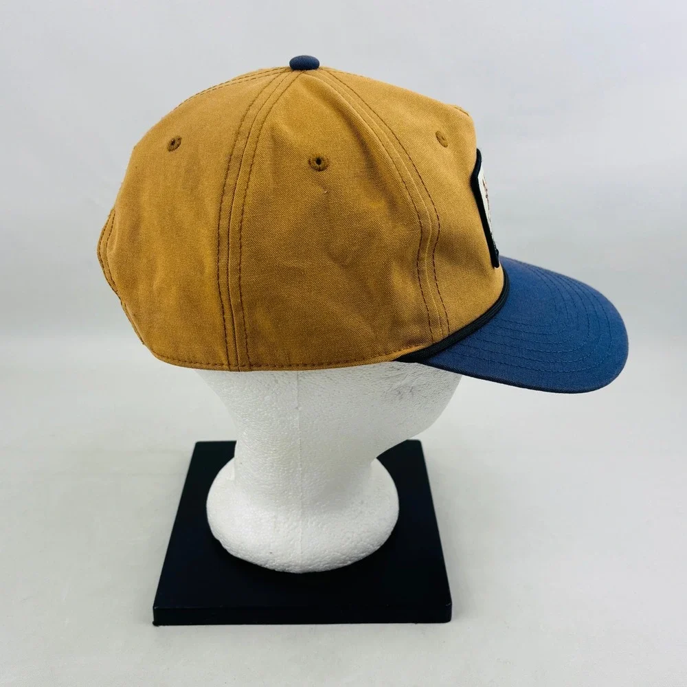 Grateful Dead Dancing Skeletons Snapback Hat Mustard Blue Cotton Mad Engine OSFM